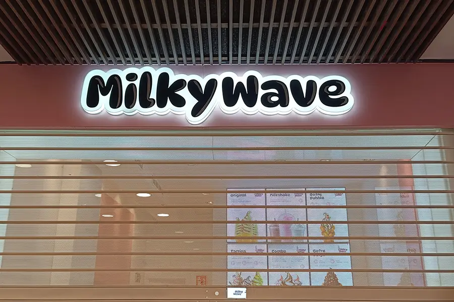 Rótulo luminoso led Milkywave